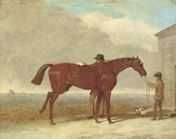 Epsom Downs, before the race Oil Painting by Abraham Cooper