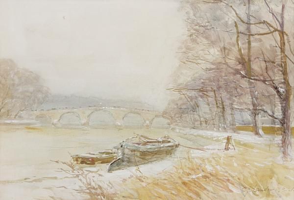 At The River Edge Oil Painting by Charles James Lauder