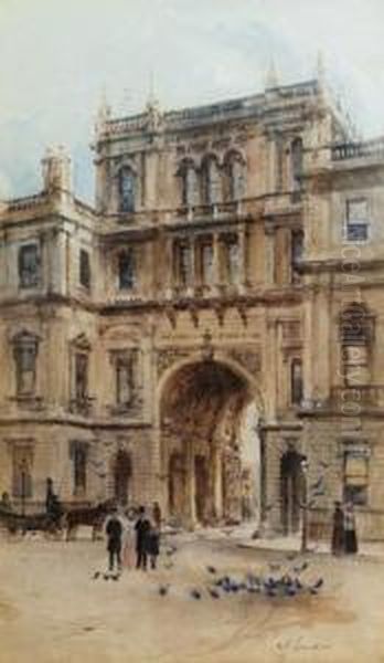 The Courtyard, Burlington House Oil Painting by Charles James Lauder