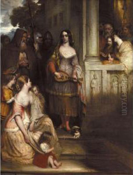 Poor Louis, The Glee Maiden, The Fair Maid Of Perth Oil Painting by Robert Scott Lauder