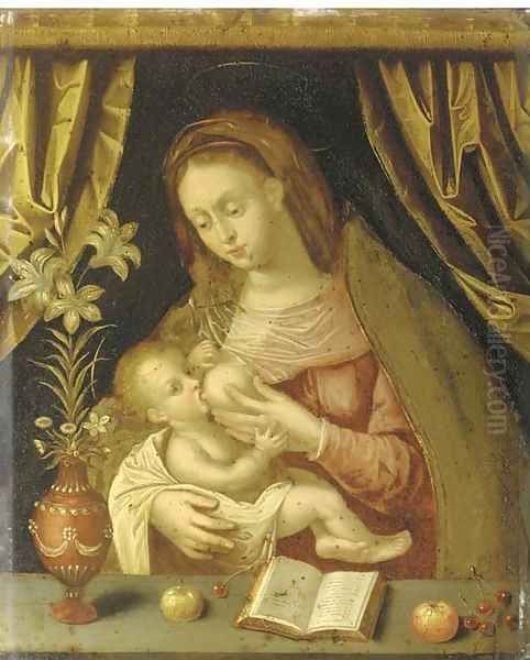 The Virgin and Child Oil Painting by Hendrick De Clerck