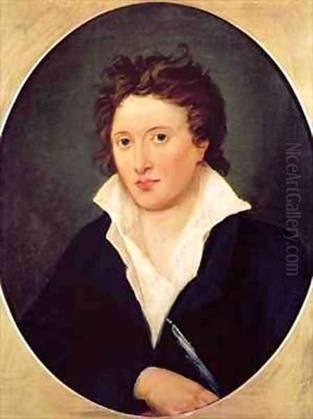 Portrait of Percy Bysshe Shelley Oil Painting by Amelia Curran