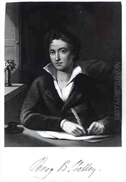 Percy Bysshe Shelley Oil Painting by Amelia Curran