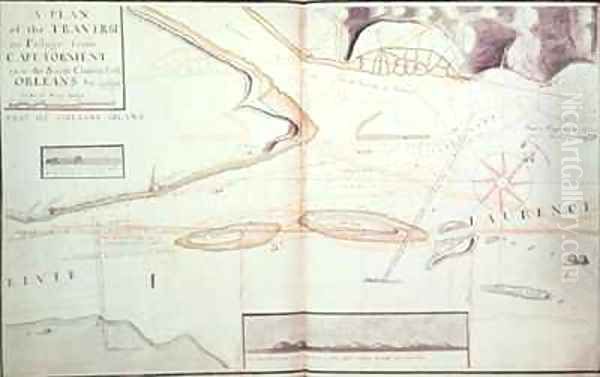 A Plan of the Traverse or Passage from Cape Torment into the South Channel of Orleans Oil Painting by James Cook