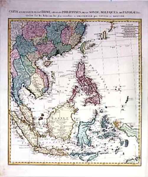 Southern Asia from China to New Guinea Oil Painting by Johannes and Mortier, Cornelis Covens