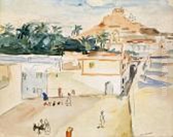 Vue De Laghouat Oil Painting by Jean Launois