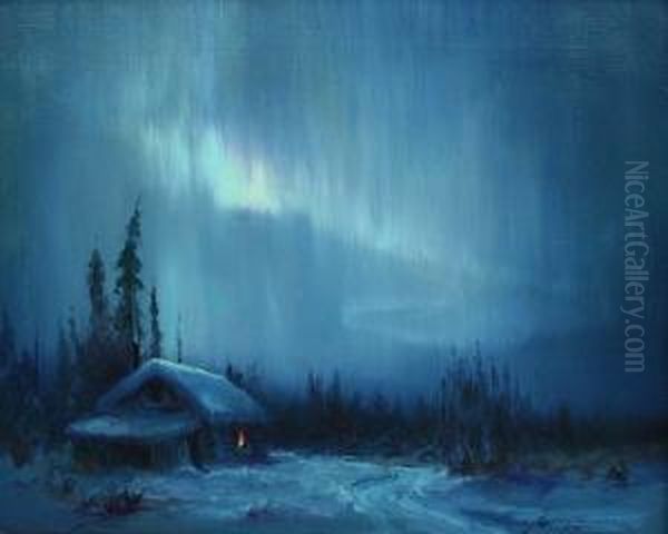 Northern Lights Oil Painting by Sidney Laurence