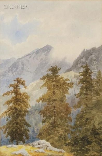 Mountain View, Possibly Mt. Mckinley, Alaska Oil Painting by Sidney Laurence