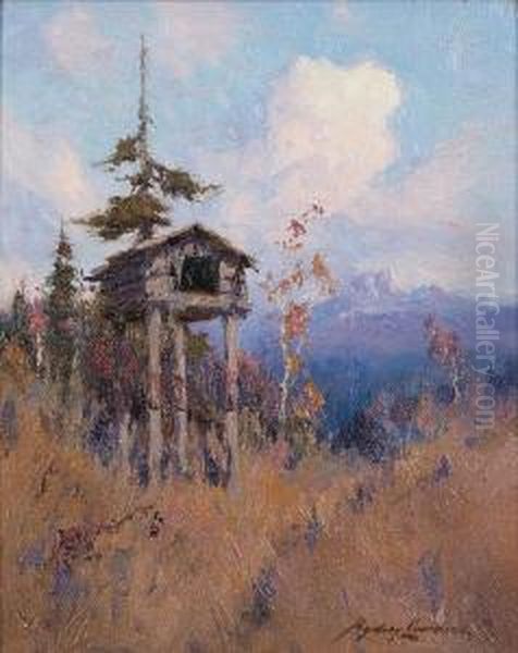 Cache In The Woods Oil Painting by Sidney Laurence