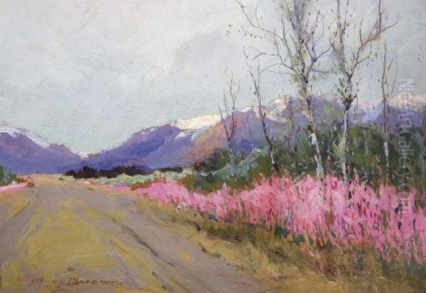 Fireweed Lane Oil Painting by Sidney Laurence