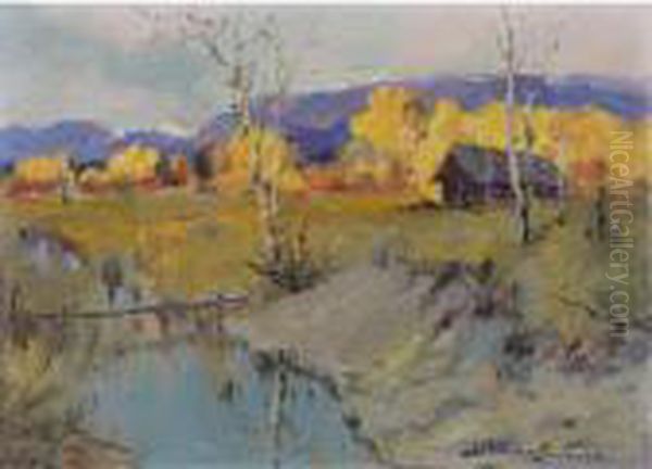 Autumn Morning Oil Painting by Sidney Laurence