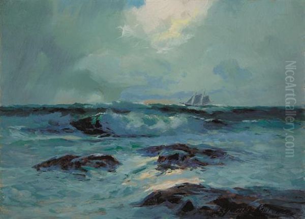 Sailing The Sea Oil Painting by Sidney Laurence