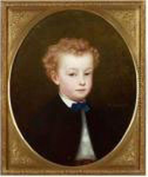 Portrait D'enfant Oil Painting by Albert F. Laurens