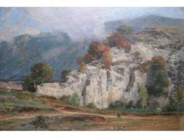 Paysage Du Vercors Oil Painting by Jules Joseph Augustin Laurens