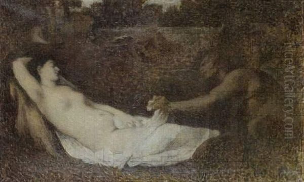 Jupiter Decouvrant Antiope, 
D'apres Le Tableau Du Titien Conserveau Louvre Aussi Appele <la Venus Du
 Pardon> Oil Painting by Ernest Joseph Laurent