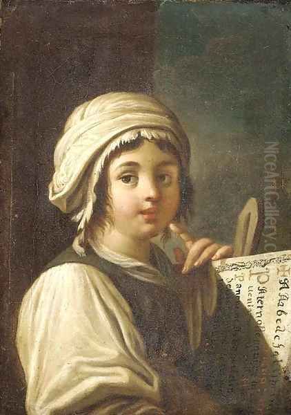 Portrait of a girl Oil Painting by Giacomo Francesco Cipper