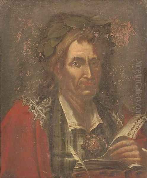 Portrait of a poet Oil Painting by Giacomo Francesco Cipper