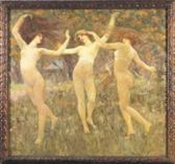 The Three Graces Oil Painting by Cesare Laurenti