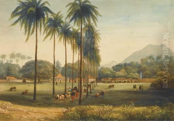 Macao Par Sigismond Himely Oil Painting by Lauvergne, Barthelemy