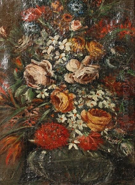 Still Lifes Of Flowers Oil Painting by Giuseppe Lavagna