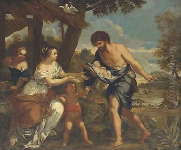 The Finding of Romulus and Remus Oil Painting by Pietro Da Cortona (Barrettini)