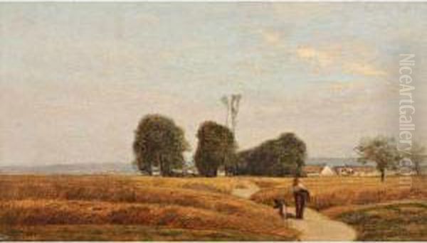 Chemin Versbarbizon Oil Painting by Eugene Antoine Samuel Lavieille