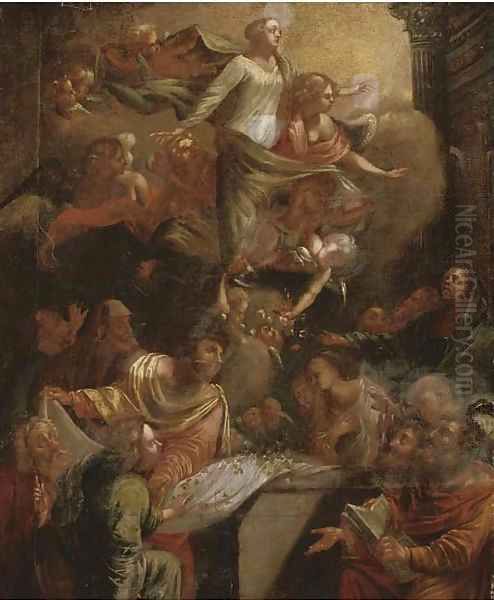 The Ascension of the Virgin Oil Painting by Sebastiano Conca