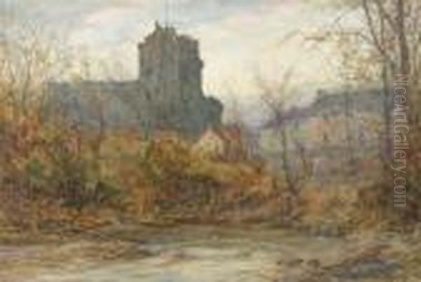 Doune Castle Oil Painting by David Law