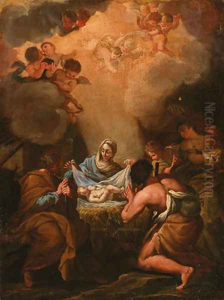 The Nativity Oil Painting by Sebastiano Conca