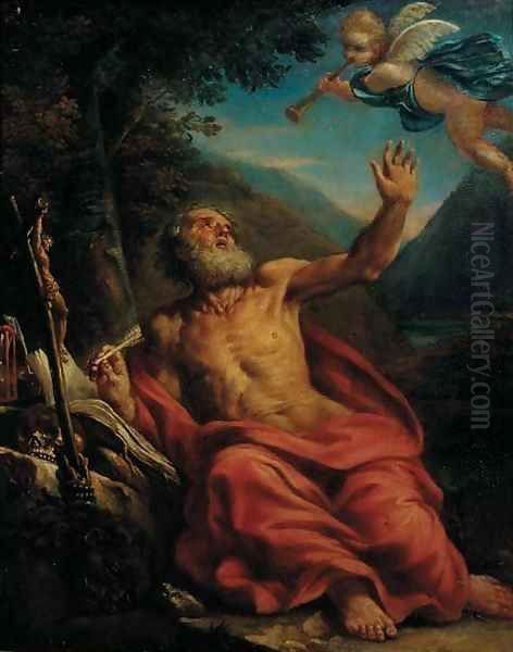 Saint Jerome in the Wilderness Oil Painting by Sebastiano Conca