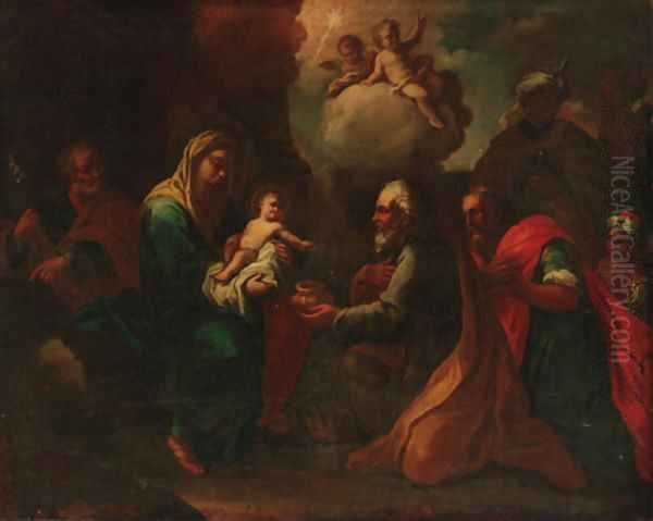 The Adoration of the Magi Oil Painting by Valerio Castello