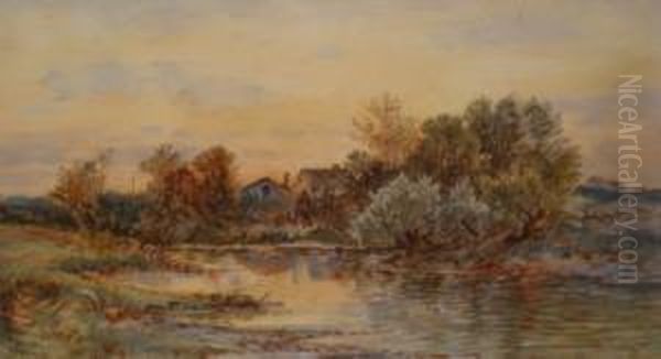 A River Landscape Oil Painting by Cecil Gordon Lawson