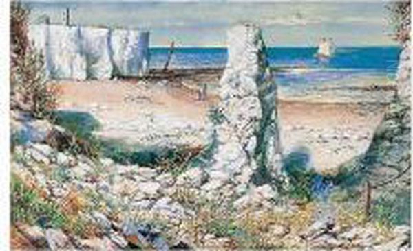 A Cove On The Shore Oil Painting by Cecil Gordon Lawson