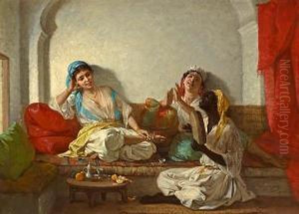 Musical Interlude Oil Painting by Jean Raymond Hippolyte Lazerges