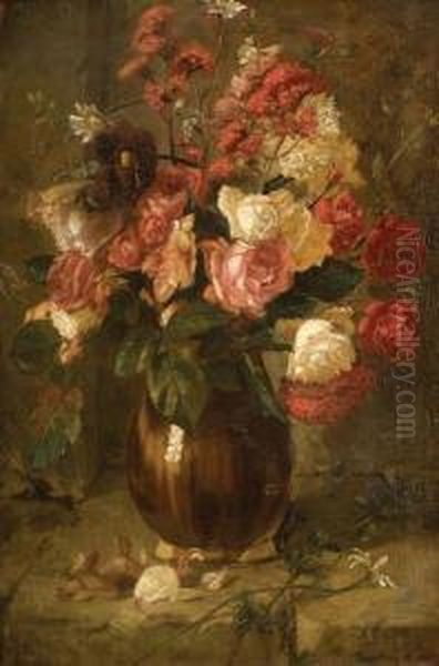 Rosas Oil Painting by Jean Baptiste Paul Lazerges