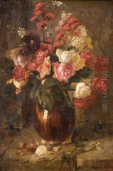 Flores Oil Painting by Jean Baptiste Paul Lazerges