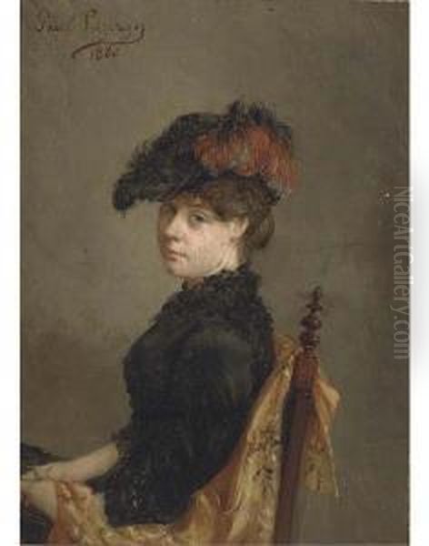 Portrait Of A Lady Oil Painting by Jean Baptiste Paul Lazerges