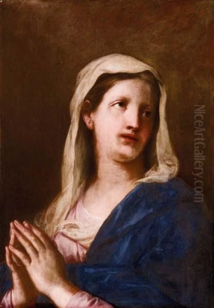 Madonna Orante Oil Painting by Gregorio Lazzarini