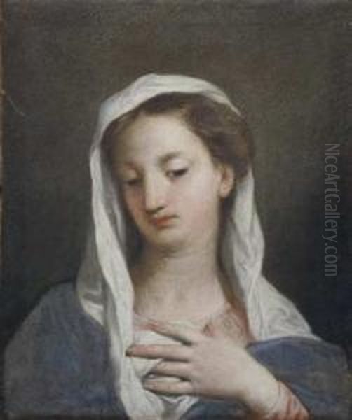 Vergine Annunciata Oil Painting by Gregorio Lazzarini