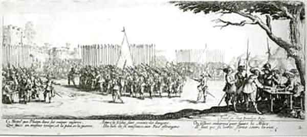 The Raising of an Army Oil Painting by Jacques Callot