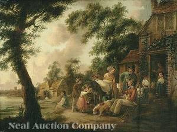 Oil On Wood Panel, Signed Lower Right And Dated Oil Painting by Peter La Cave