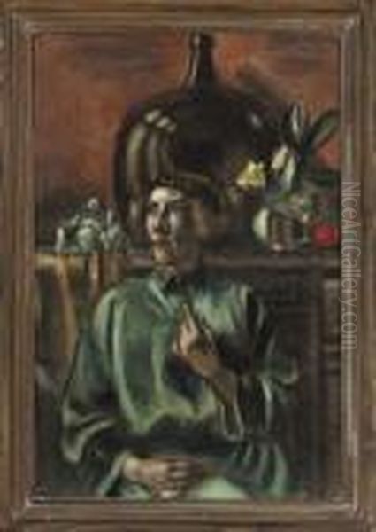 Portrait D'une Femme Oil Painting by Henri Le Fauconnier