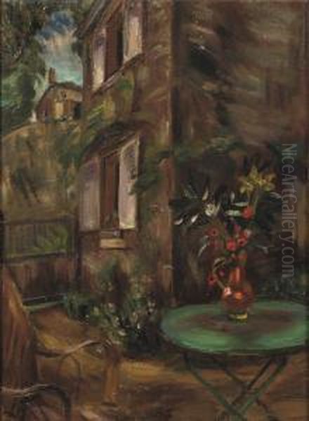 Garden Of Grosrouvres, Lorraine, France Oil Painting by Henri Le Fauconnier