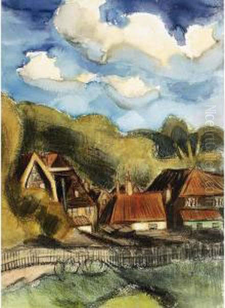 Gezicht Op Sloten Oil Painting by Henri Le Fauconnier