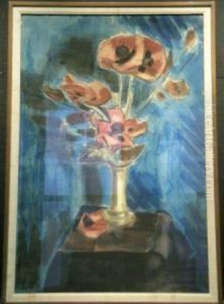 Floral Still Life Oil Painting by Henri Le Fauconnier