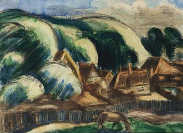 A View Of Sloten Oil Painting by Henri Le Fauconnier