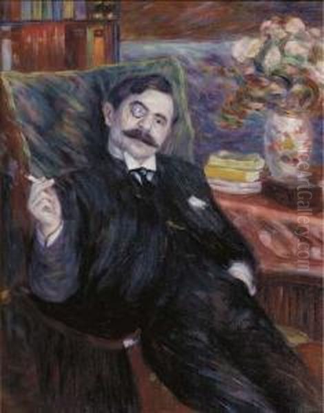 Portrait Of The Poet Georges Bonnamour Oil Painting by Henri Le Fauconnier