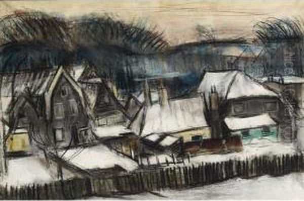 View Of Sloten Oil Painting by Henri Le Fauconnier