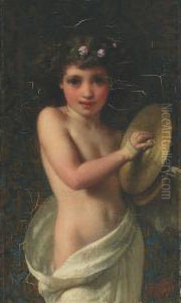 The Cymbal Girl Oil Painting by Henry Le Jeune