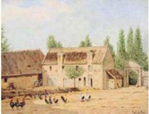 Ferme Normande. Oil Painting by Paul Le More